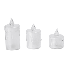 LED Transparent Fyrfadslys - Røgfri, Genopladelig