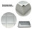 Portable Aluminum Alloy Rectangular Cake Molds Baking Tray With 5