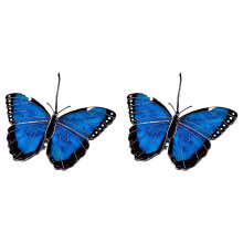 2X Gebeizter Schmetterlings-Sonnenfänger, Fensterbehang Aus Buntglas, Hängende Schmetterlinge, Sonnenfänger für Auto, Schmetterlingsdekoration C