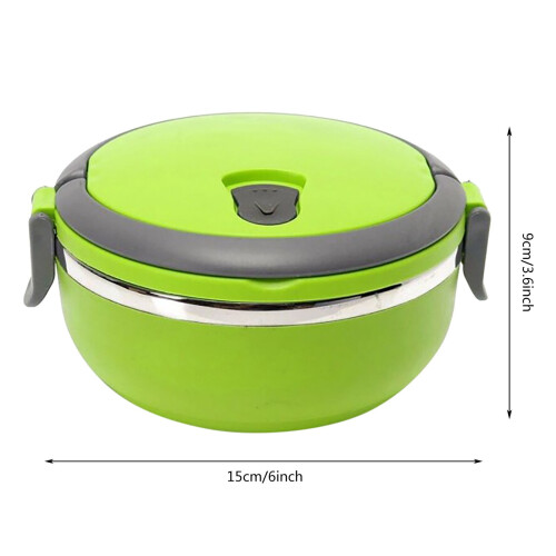 Runde, isolierte Lunchbox aus Edelstahl 2