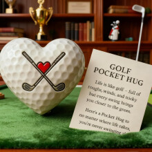 Mini-Golf-Taschengeschenk mit inspirierender Botschaft