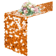 Pailletten-Tischläufer 30 x 275 cm Gold Roségold