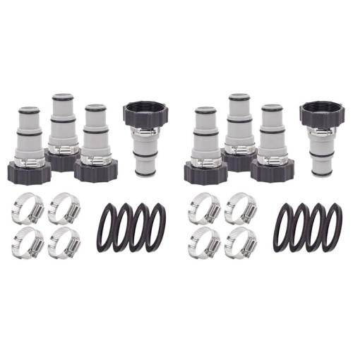 8Pack Pool Hose Adapter,Type A Pool Hose Connector for 1.5/1.25 Inch Vacuum Hose Adapters, Threaded Connection