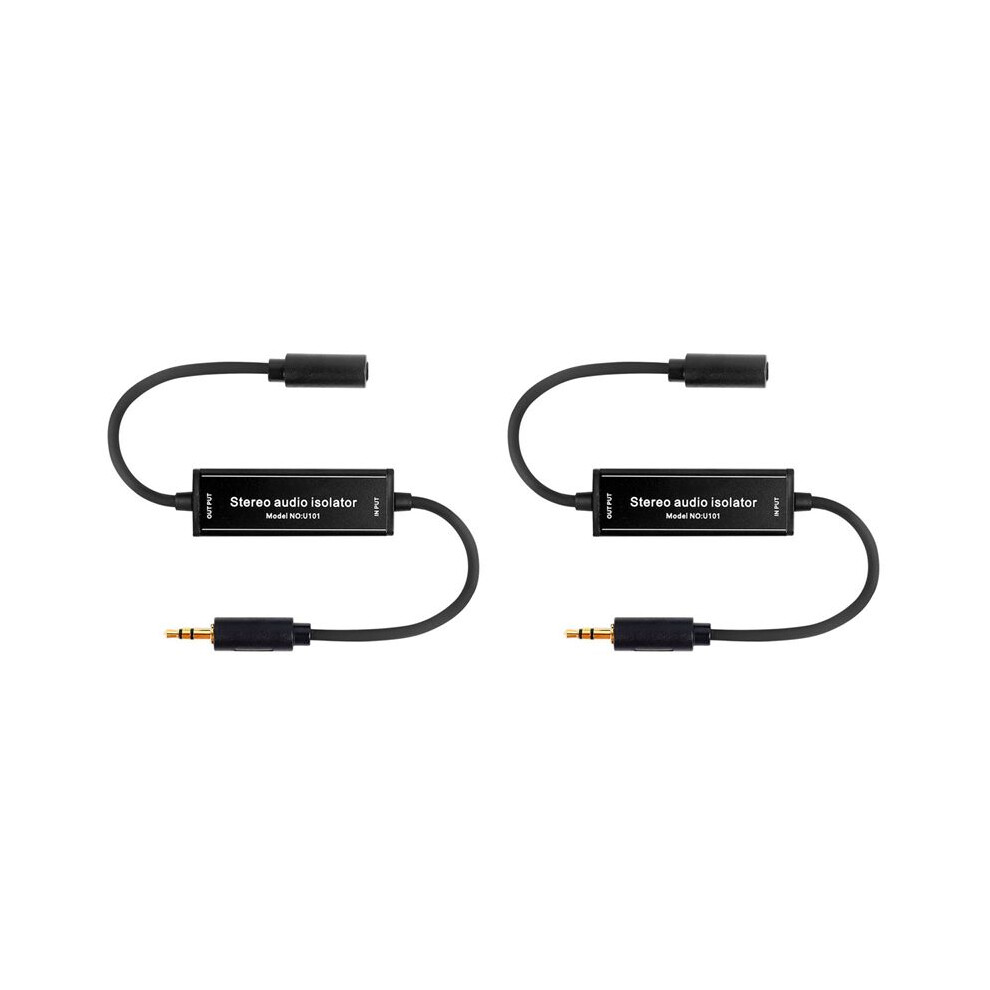 2X Stereo Audio Isolation 3.5Mm Speaker Audio Noise Noise Common Ground Filter Eliminator Ground Loop Isolator 4713939444611
