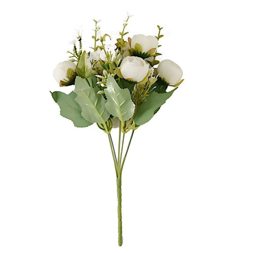 Buquês de ranúnculos de seda cor marfim (4 unidades, 30 cm) 1
