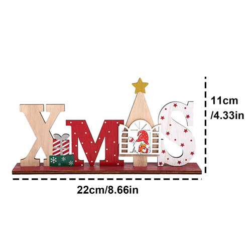 Wooden Christmas Table Top Decorations Set 2