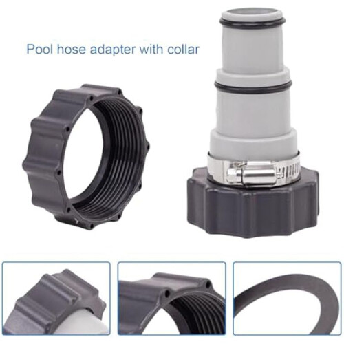 8Pack Pool Hose Adapter,Type A Pool Hose Connector for 1.5/1.25 Inch Vacuum Hose Adapters, Threaded Connection 2