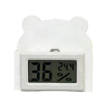 Kunststoff-Digitalthermometer-Hygrometer für Vogelkäfige-Weiß