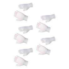 Fingerlose Handschuhe aus hochwertiger Baumwolle für-5 Paar Weiß