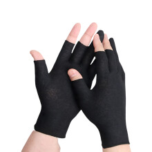 Bequeme, atmungsaktive Drei-Finger-Handschuhe aus reiner-Schwarz
