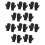 Fingerlose Arbeitshandschuhe mit-10 Paar schwarz 1