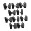 Fingerlose Nylon-Arbeitshandschuhe mit-10 Paar schwarz 1