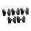 Fingerlose Nylon-Arbeitshandschuhe mit-5 Paar Schwarz 1