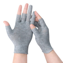 10 Stück atmungsaktive fingerlose Baumwollhandschuhe,-Grau