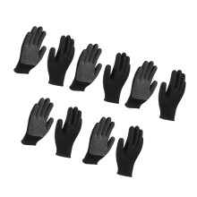 5 Paar/10 Paar Dot-Grip-Schutzhandschuhe mit-5 Paar schwarz