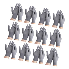 Packung mit 12 bequemen, atmungsaktiven Nylonhandschuhen,-Grau