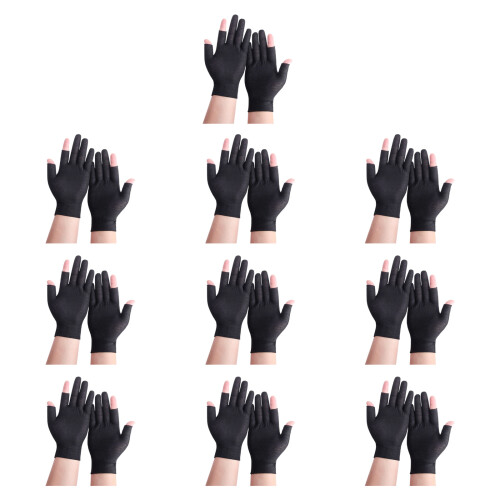 Atmungsaktive Touch-Display-Handschuhe aus Baumwolle,-Schwarz