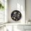 Kreative LED-Wanduhr mit eingebautem Temperaturmonitor,-Weiß 6