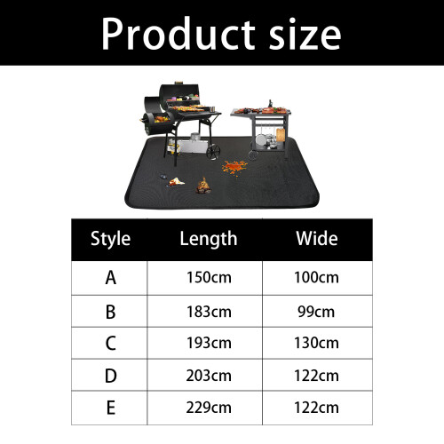 Grillmat voor BBQ-kamperen Waterdicht-183x99cm 2