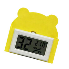 Thermomètres d'hygromètre de matière plastique de moniteur-Jaune