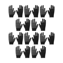 Gants sans doigts à manchette élastique avec-10 paires noires