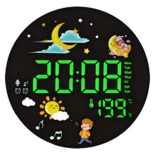 Horloge murale moderne Ă brancher avec affichage de la-Vert