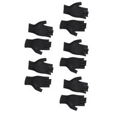 Sweat Absorbing Half Finger Cotton Gloves-5 pairs of black