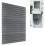 Miuline Pleated Blind Fabric Shade Grey 60x150cm 2