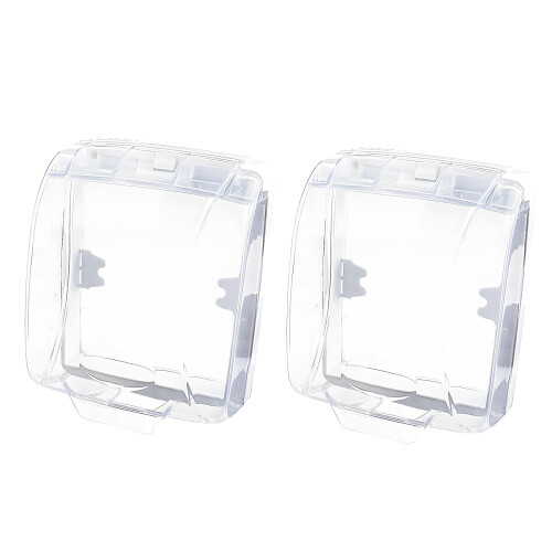 Weather Resistant Clear Plastic Guard Wireless Doorbells-2pcs