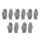 High Performances Dipped Gloves Optimized for Grip-Gray 5 pairs 1