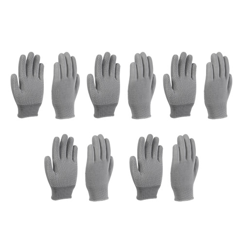 High Performances Dipped Gloves Optimized for Grip-Gray 5 pairs