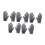 Premium Fingerless Protective Gloves for Packaging-Gray 5 pairs 1