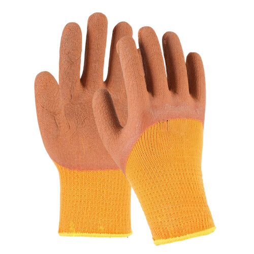 Thermal Lined Labor Gloves Elastic Wrist Closures Abrasion