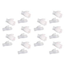 Fingerlose Handschuhe aus weicher Baumwolle,-Weiß 10 Paar
