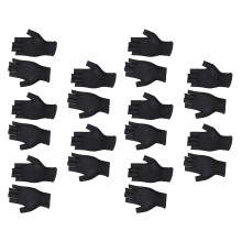 Sweat Absorbing Half Finger Cotton Gloves Ideal-10 pairs black