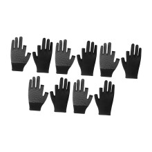 Fingerless Work Gloves Providing Breathable-5 pairs of black