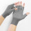 Pack of 10 Ventilated Ergonomic Comfortable Fingerless-Gray 7