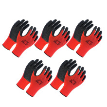 5 paar chemicaliënbestendige beschermende handschoenen-Rood