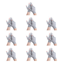 10 Pair Fingerless Touch Display Gloves Crafted from-Gray
