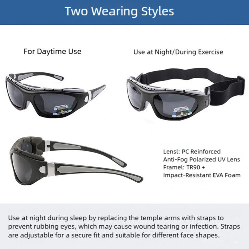 UV400 Protective Goggles Multifunction Comfortable Safety-Black 2