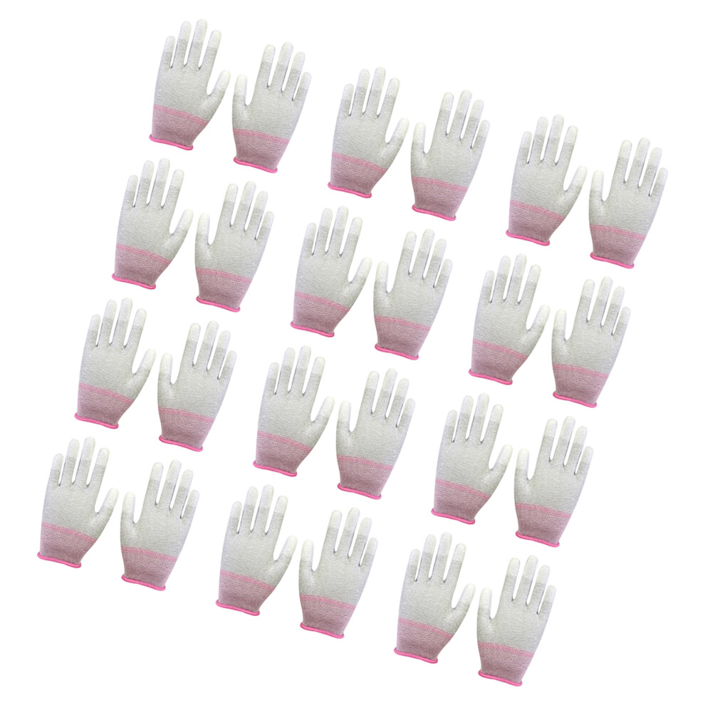 12 Pair Breathable Carbon Fiber Antistatic Gloves For-A 7709000636204