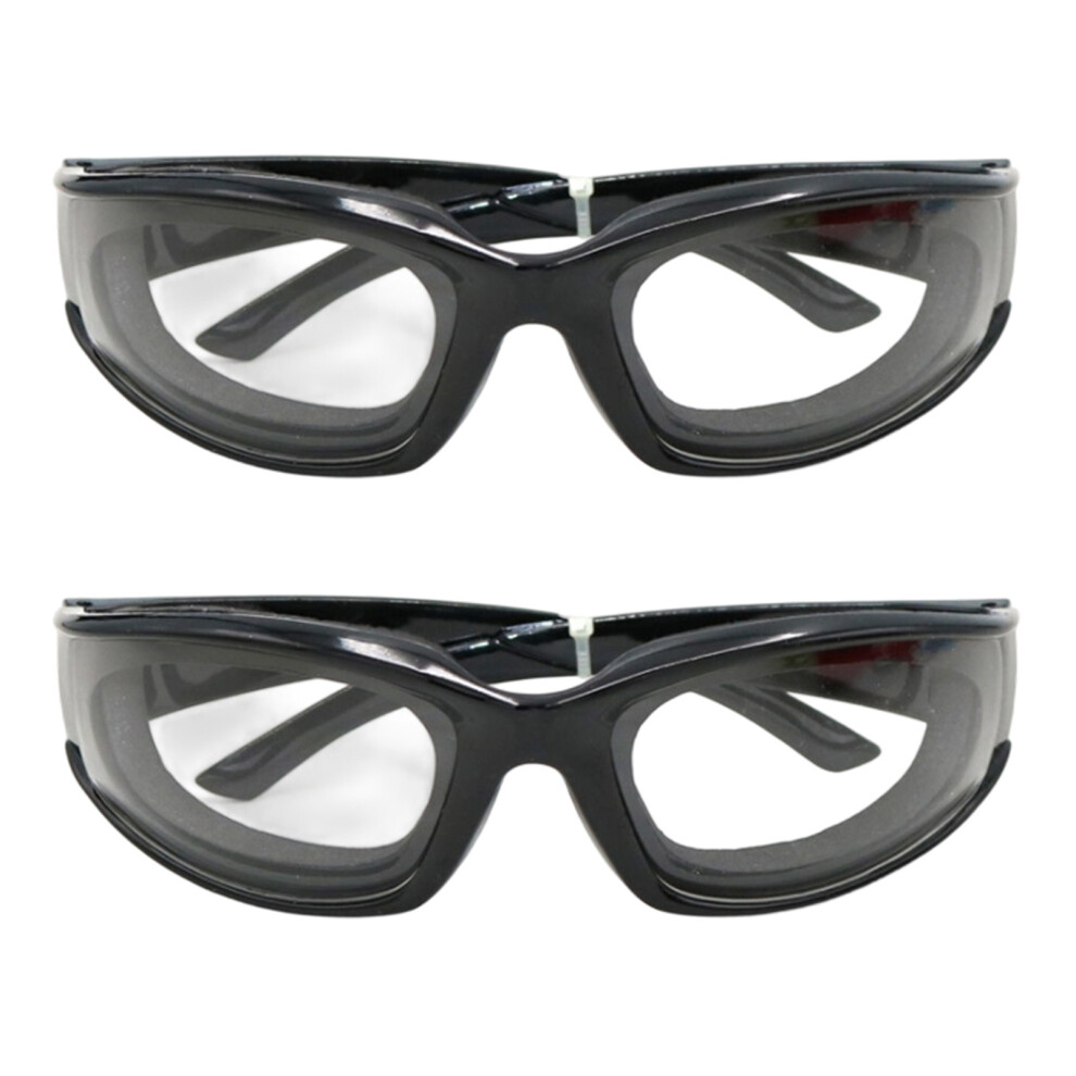 2Pcs Onion Goggles Waterproof Anti Fog Sealed Safety-Black 7709000636570