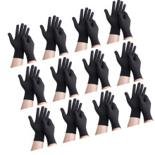 Pack of 12 Flexible Breathable Ergonomic Nylon Safety-black