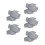 Protective Fingerless Cotton Gloves Comfortable-Gray 5 pairs 1