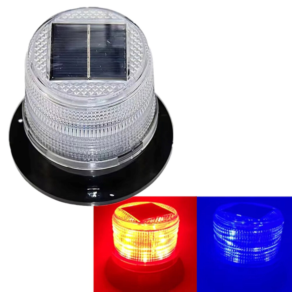 Solar Powering Traffic Warning Lamp With- And Lights Red/Blue 7709000636754