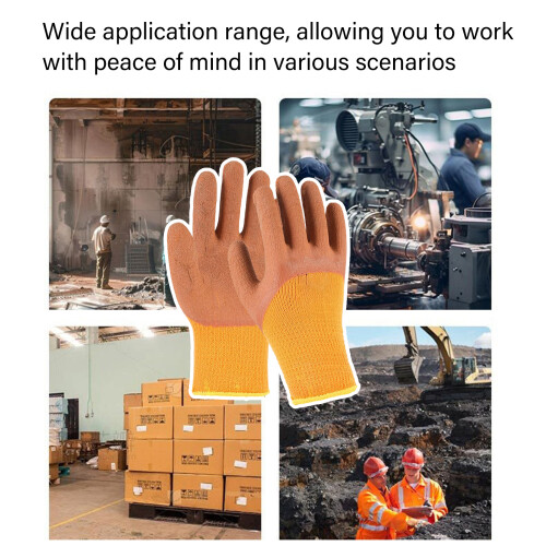 Thermal Lined Labor Gloves Elastic Wrist Closures Abrasion 1