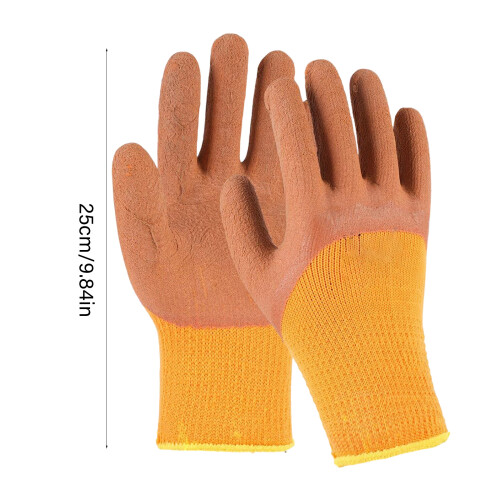 Thermal Lined Labor Gloves Elastic Wrist Closures Abrasion 2