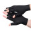 Comfortable Breathable All Cotton Three Finger Gloves-black 1