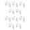 Protective Fingerless Cotton Gloves Comfortable-White 10 pairs 1
