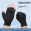 Protective Fingerless Cotton Gloves Comfortable-Gray 5 pairs 2